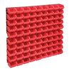 Ensemble de rangement Vidaxl 96 parties avec panneaux muraux rouges et noirs