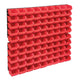Ensemble de rangement Vidaxl 96 parties avec panneaux muraux rouges et noirs