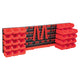 Ensemble de rangement Vidaxl 80 pièces avec panneaux muraux rouges et noirs