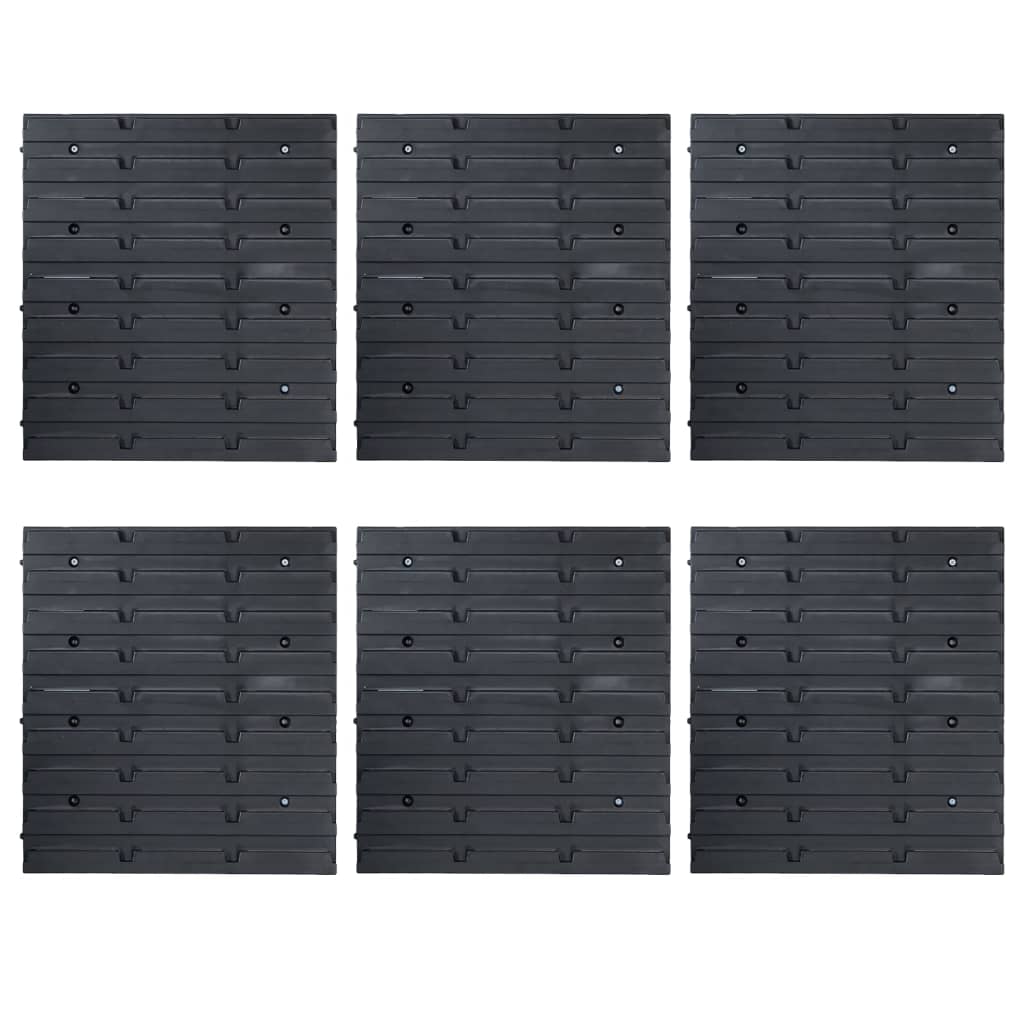 Ensemble de rangement Vidaxl 96 pièces avec panneaux muraux bleu et noir