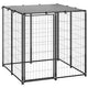 Vidaxl Dog Kennel 110x110x110 cm en acier noir