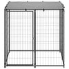 Vidaxl Dog Kennel 110x110x110 cm en acier noir