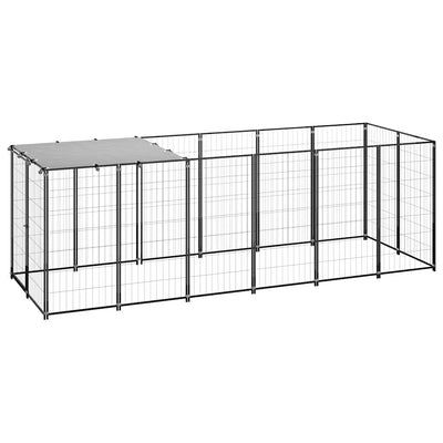 Vidaxl Dog Kennel 330x110x110 cm en acier noir