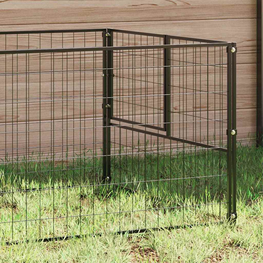 Vidaxl Dog Kennel 100x100x70 cm en acier noir