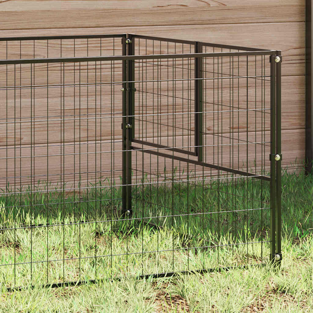 Vidaxl Dog Kennel 200x100x70 cm en acier noir