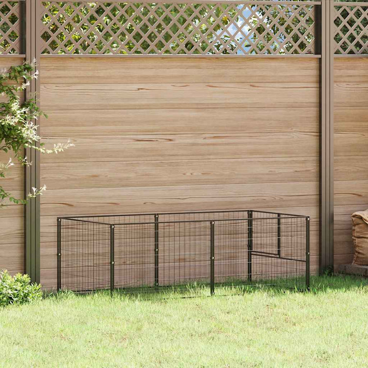 Vidaxl Dog Kennel 200x100x70 cm en acier noir