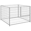 Vidaxl Dog Kennel 100x100x70 cm en acier en argent coloré