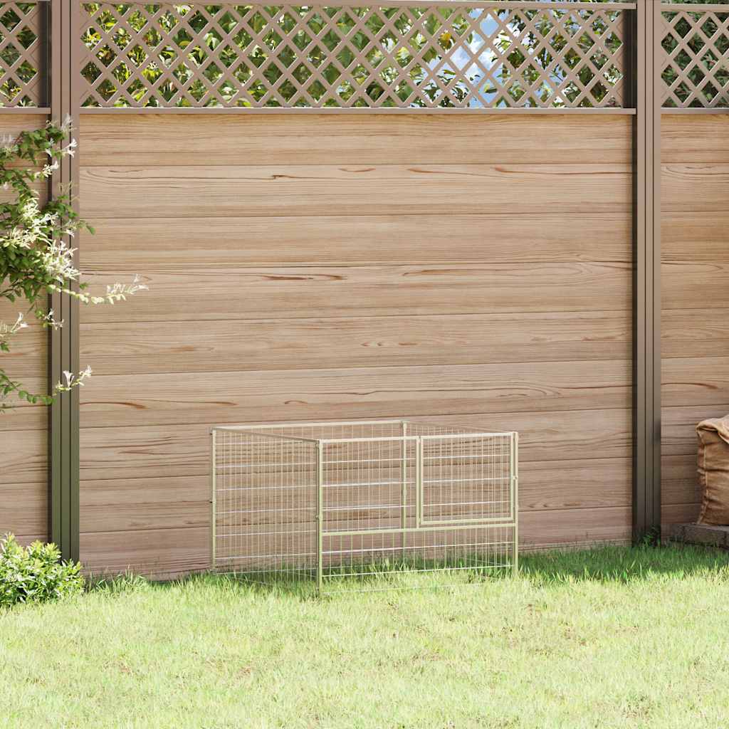 Vidaxl Dog Kennel 100x100x70 cm en acier en argent coloré