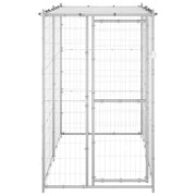 Vidaxl Chien Kennel à l'extérieur avec toit 110x220x180 cm en acier galvanisé - afbeelding 2
