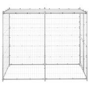 Vidaxl Chien Kennel à l'extérieur avec toit 110x220x180 cm en acier galvanisé - afbeelding 3