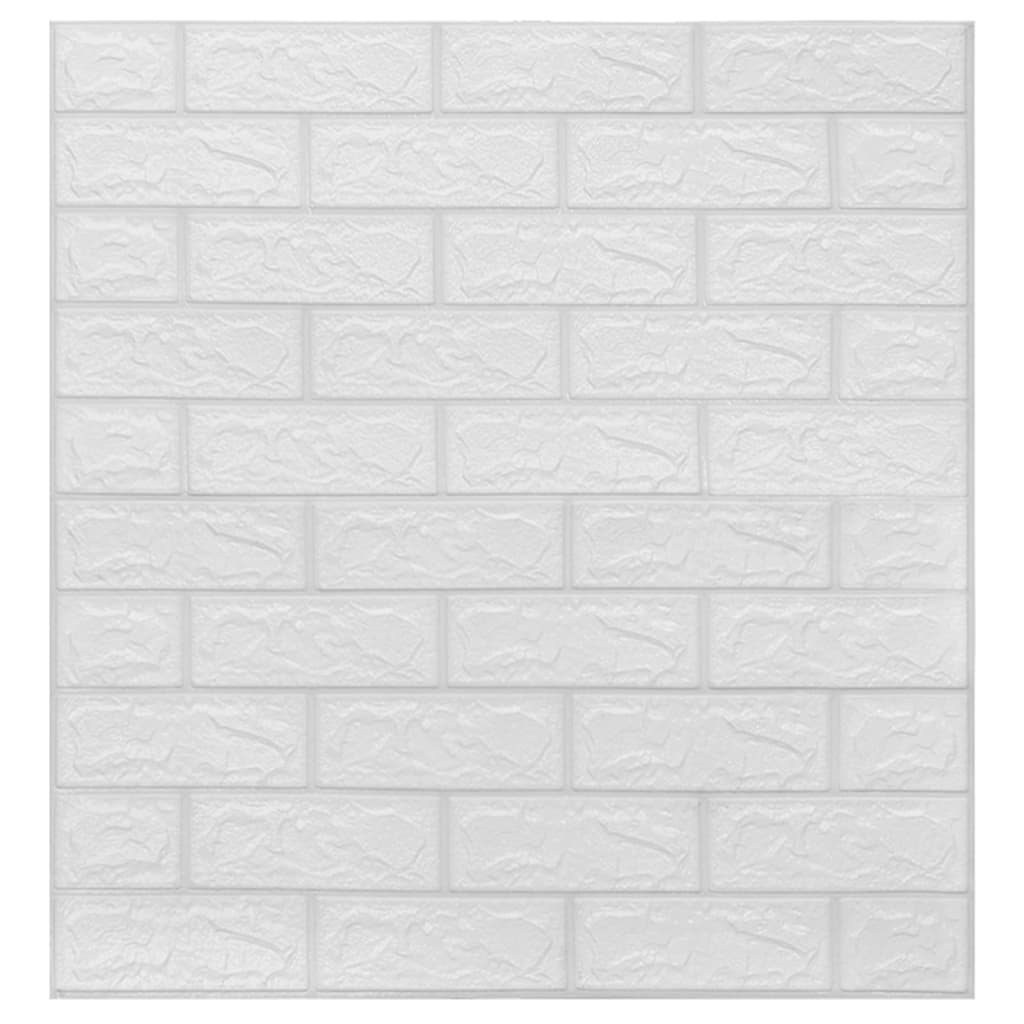 Vidaxl 3D fond d'écran auto-adhésif 10 st Brick White