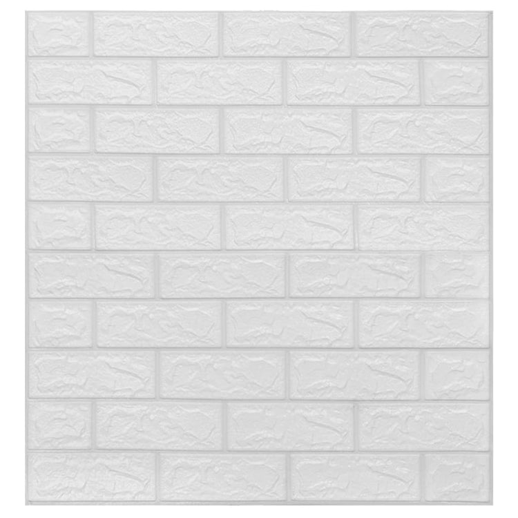 Vidaxl 3D fond d'écran auto-adhésif 10 st Brick White