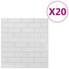 Vidaxl 3D fond d'écran auto-adhésif 20 St Brick White