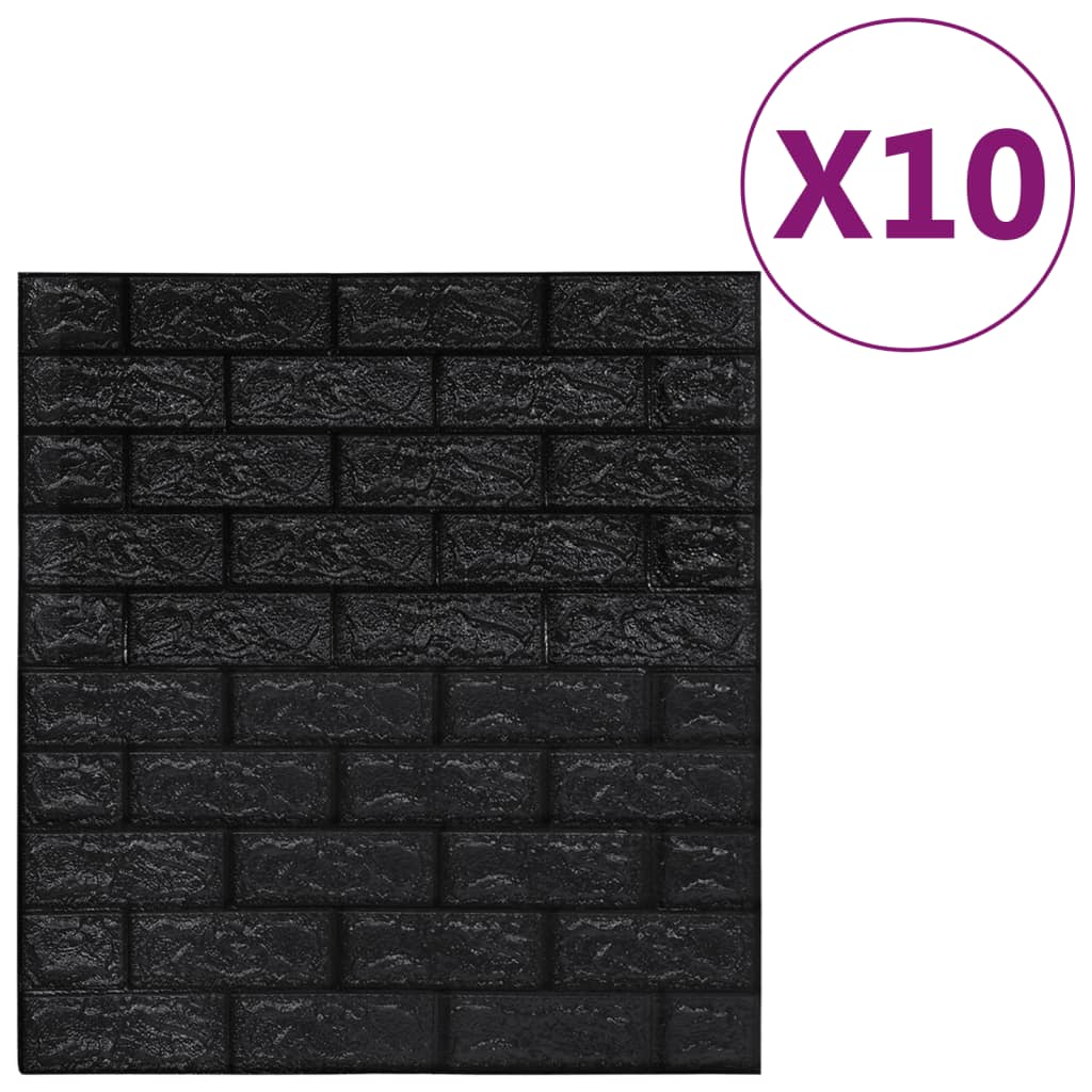 Vidaxl 3D fond d'écran auto-adhésif 10 st Brick Brick
