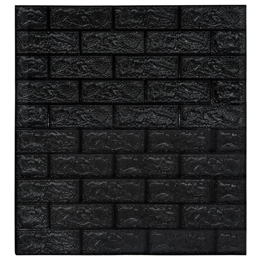 Vidaxl 3D fond d'écran auto-adhésif 20 St Brick Black