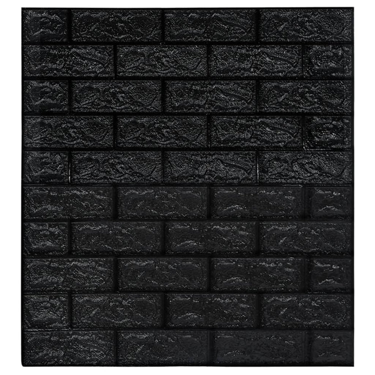 Vidaxl 3D fond d'écran auto-adhésif 20 St Brick Black