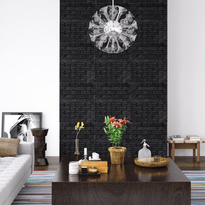 Vidaxl 3D fond d'écran auto-adhésif 20 St Brick Black