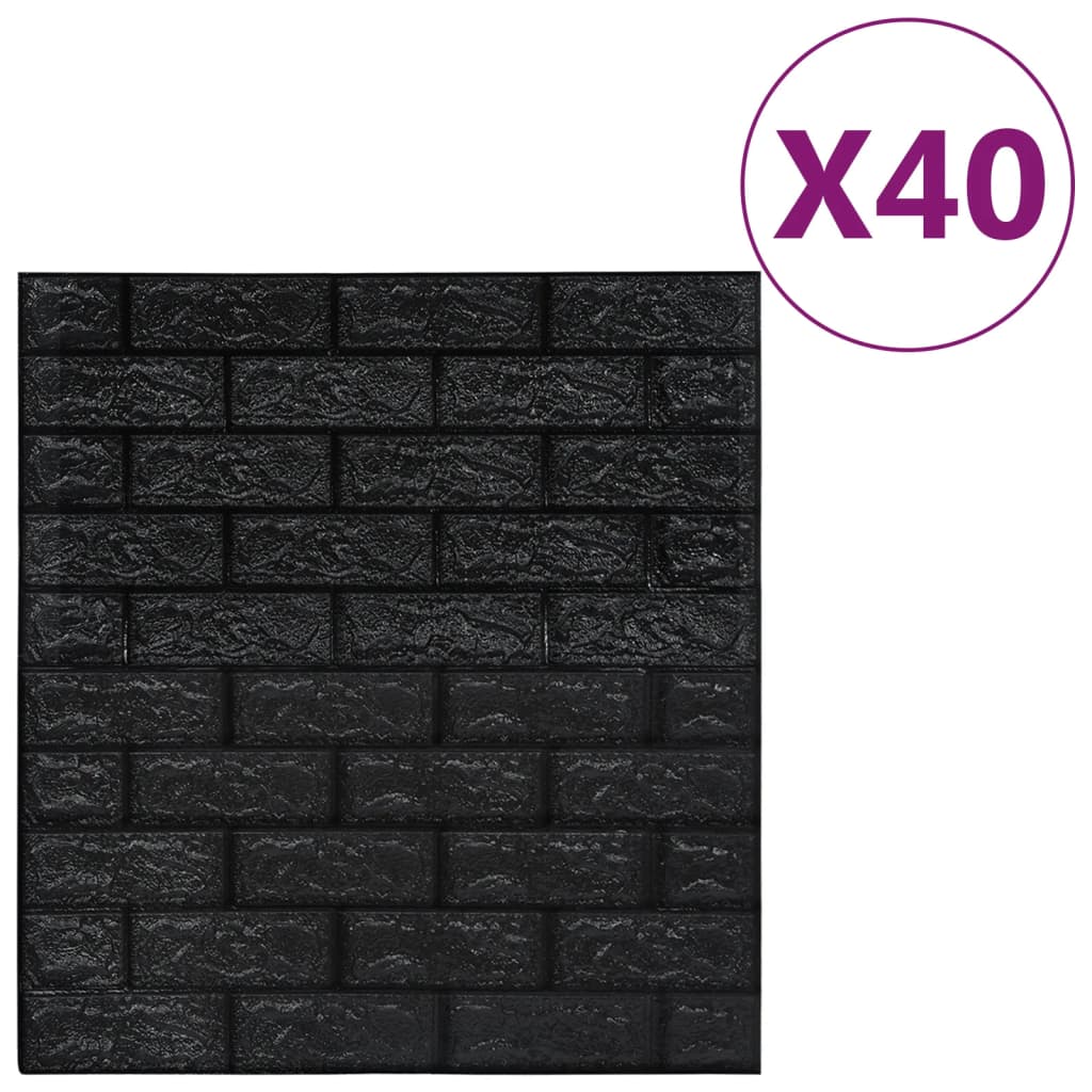 Vidaxl 3D fond d'écran auto-adhésif 40 st Brick Brick