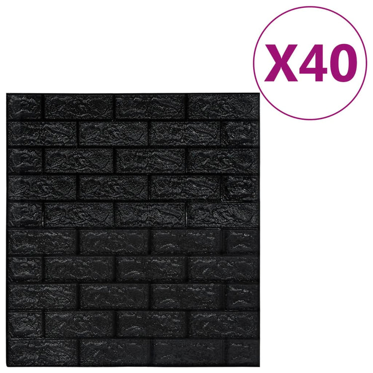 Vidaxl 3D fond d'écran auto-adhésif 40 st Brick Brick