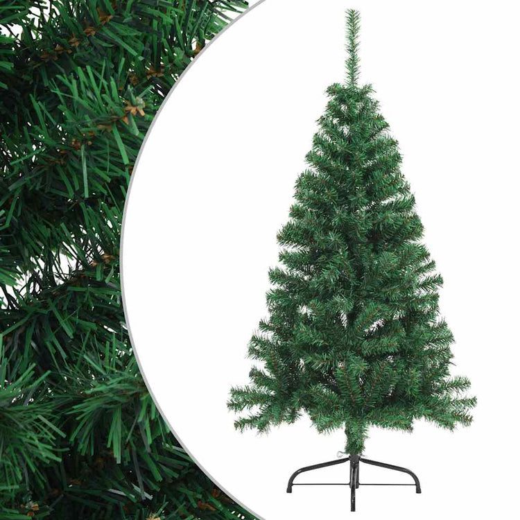 Vidaxl kunstkerstboom avec un demi-dernier standard en PVC vert