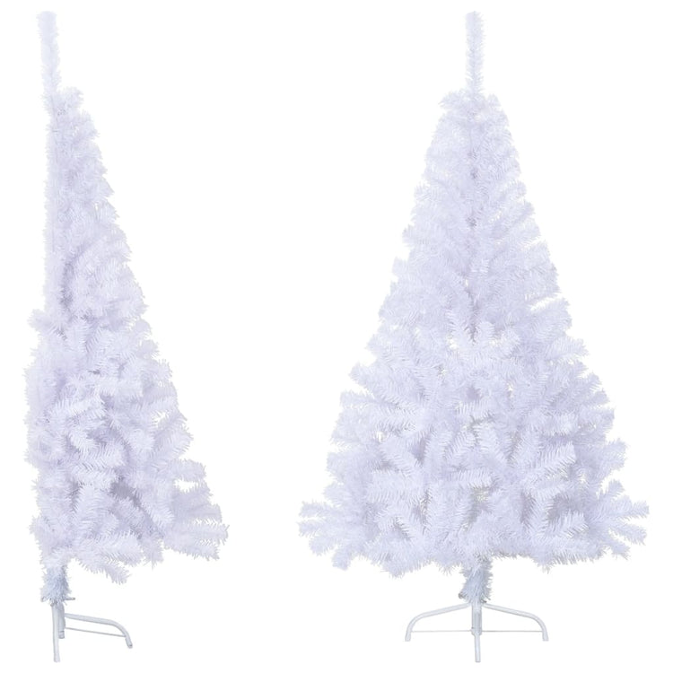 Vidaxl kunstkerstboom avec un demi-six0 cm standard blanc blanc
