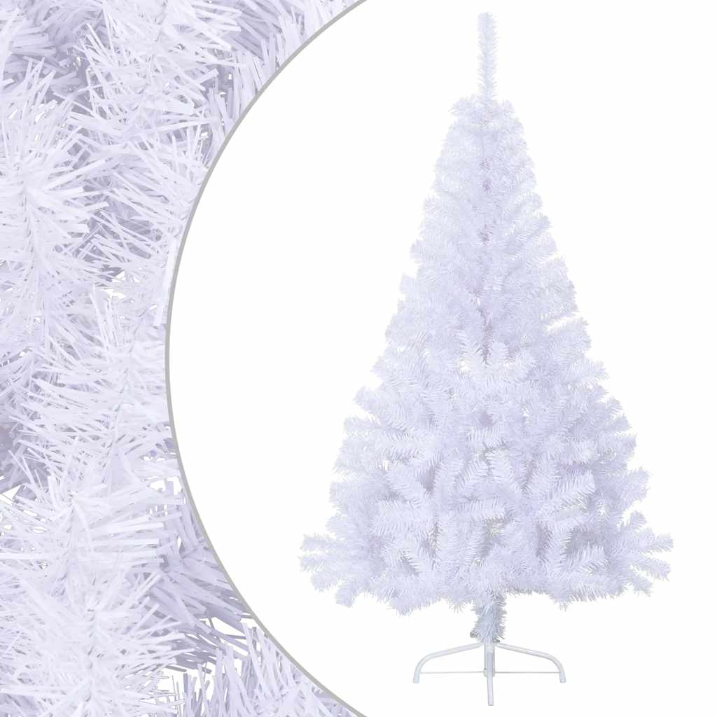 Vidaxl kunstkerstboom avec un demi-150 cm en PVC blanc standard