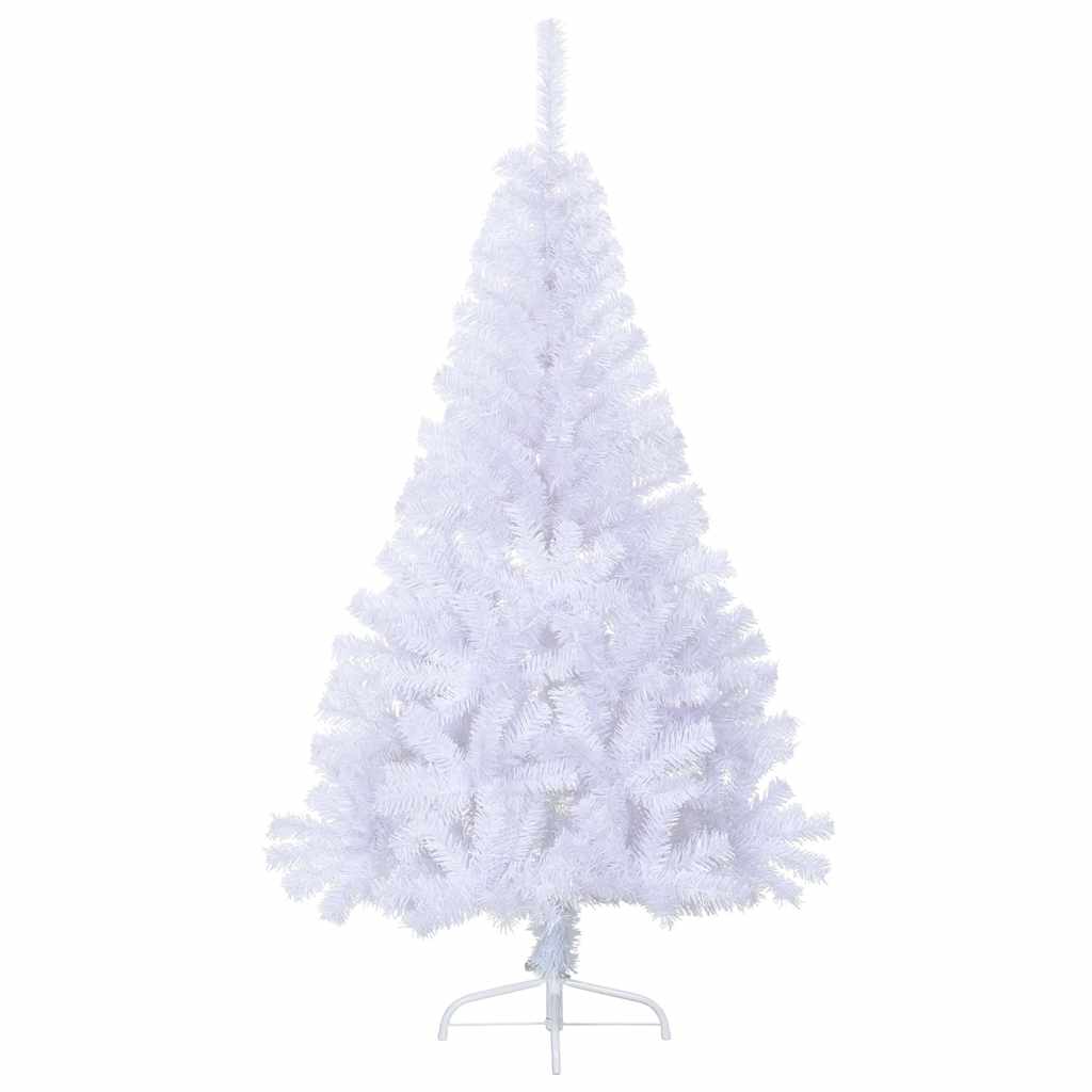 Vidaxl kunstkerstboom avec un demi-150 cm en PVC blanc standard