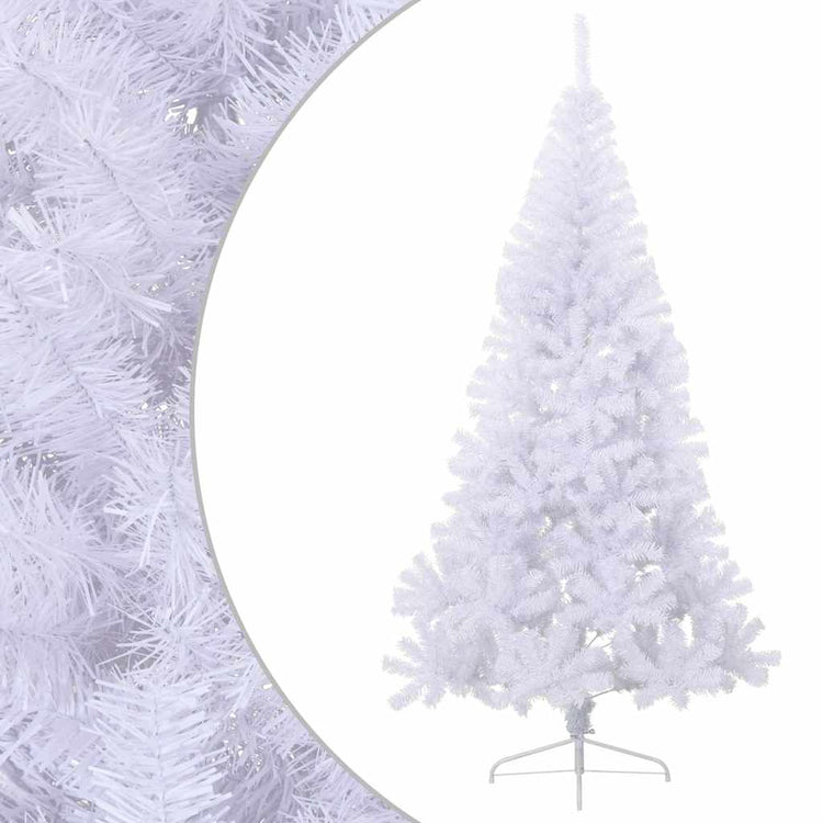 Vidaxl kunstkerstboom avec un demi-180 cm en PVC blanc
