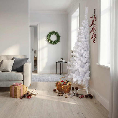 Vidaxl kunstkerstboom avec un demi-210 cm en PVC vert standard
