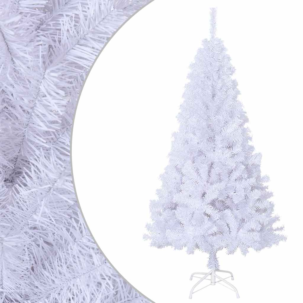 Vidaxl kunstkerstboom avec des branches épaisses 120 cm PVC blanc