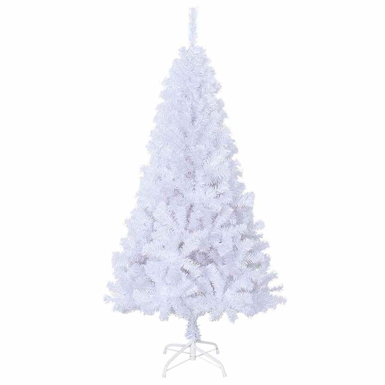 Vidaxl kunstkerstboom avec des branches épaisses 120 cm PVC blanc