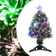 Vidaxl Christmas Tree avec LED 64 cm en fibre de verre vert et blanc
