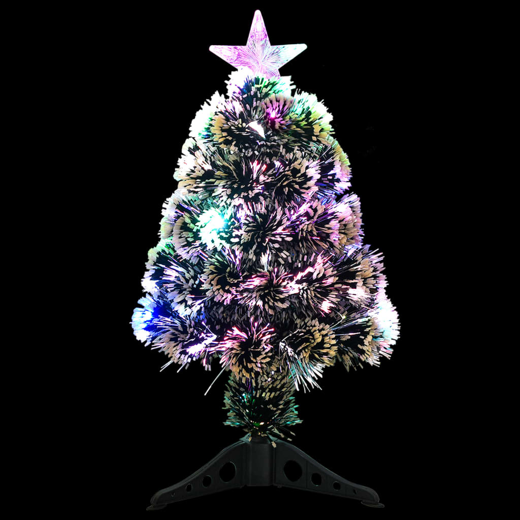 Vidaxl Christmas Tree avec LED 64 cm en fibre de verre vert et blanc