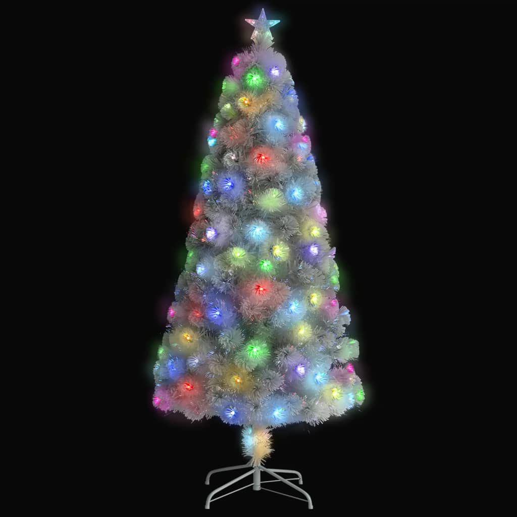 Vidaxl kunstkerstboom avec éclairage 150 cm fibre optique blanc