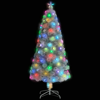 Vidaxl kunstkerstboom avec éclairage 150 cm fibre optique blanc