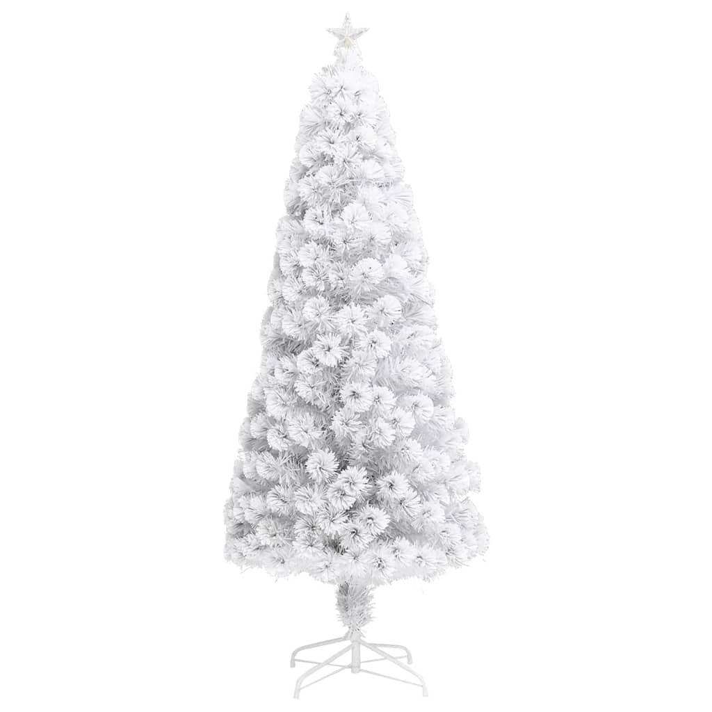 Vidaxl kunstkerstboom avec éclairage 180 cm fibre optique blanc