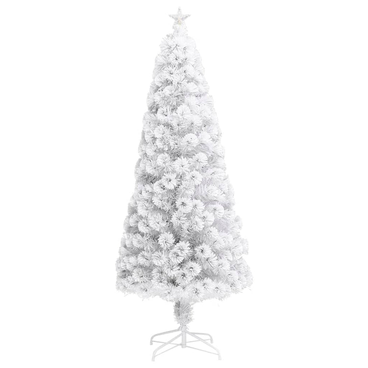 Vidaxl kunstkerstboom avec éclairage 180 cm fibre optique blanc