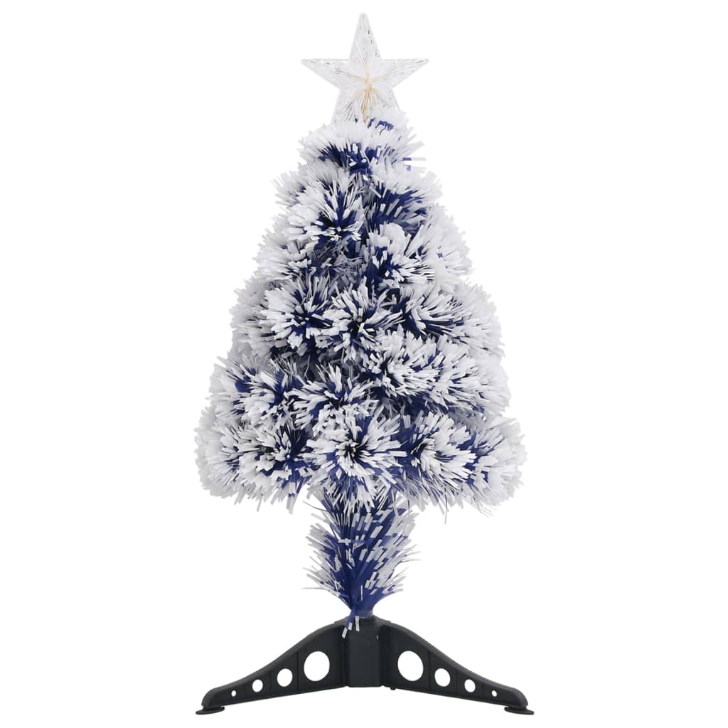 Vidaxl kunstkerstboom avec éclairage 64 cm fibre optique blanc et bleu
