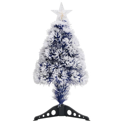 Vidaxl kunstkerstboom avec éclairage 64 cm fibre optique blanc et bleu