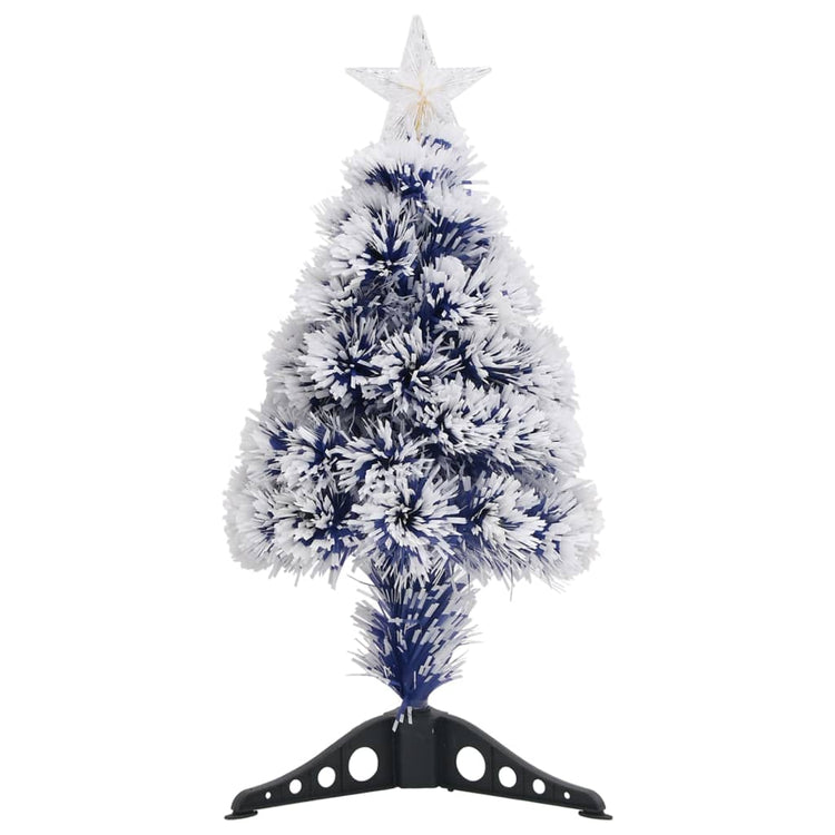 Vidaxl kunstkerstboom avec éclairage 64 cm fibre optique blanc et bleu