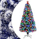 Vidaxl kunstkerstboom avec éclairage 120 cm fibre optique blanc et bleu