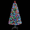Vidaxl kunstkerstboom avec éclairage 120 cm fibre optique blanc et bleu