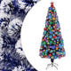 Vidaxl kunstkerstboom avec éclairage 180 cm fibre optique blanc et bleu