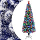 Vidaxl kunstkerstboom avec éclairage 210 cm fibre optique blanc et bleu