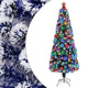 Vidaxl kunstkerstboom avec éclairage 240 cm fibre optique blanc et bleu