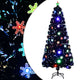 Vidaxl Christmas Taper avec des flocons de neige à LED 180 cm Fiber optique noir