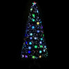 Vidaxl Christmas Taper avec des flocons de neige à LED 210 cm Fiber optique noire