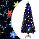 Vidaxl Trear de Noël avec flocons de neige à LED 240 cm Fiber optique noir