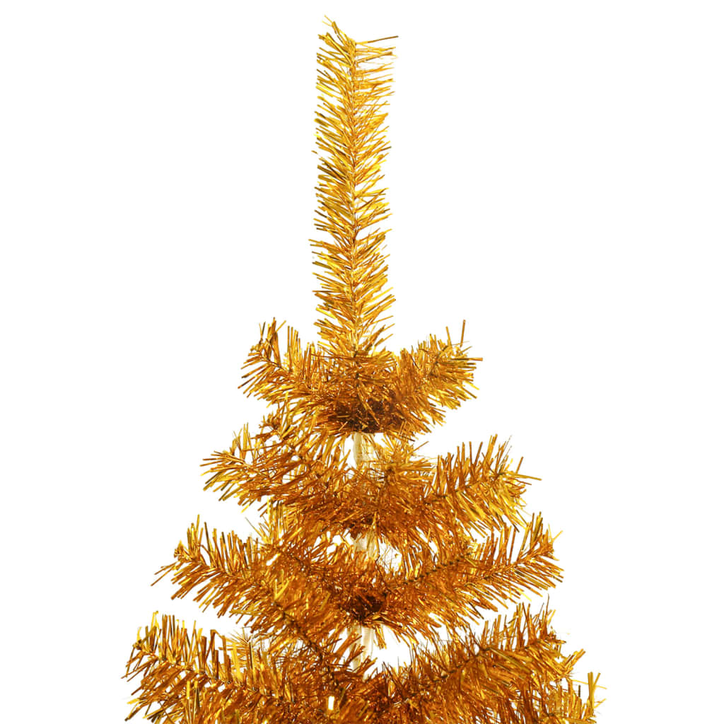 Vidaxl kunstkerstboom avec un capuchon standard de 240 cm en or couleur