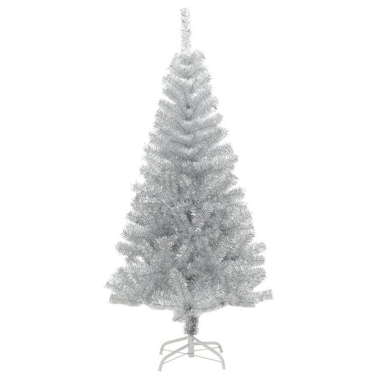Vidaxl kunstkerstboom avec un capuchon standard de 120 cm en argent coloré